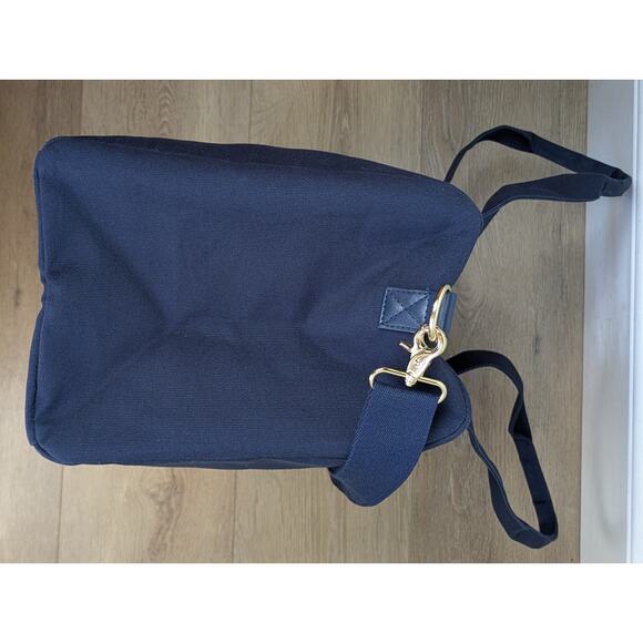 Ralph Lauren Duffle Bag Large Navy Canvas Embroidered Logo Weekend Travel NEW - Picture 6 of 12